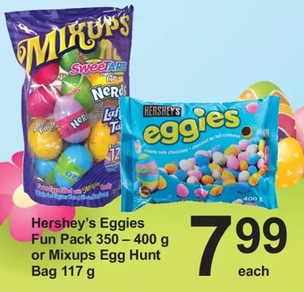 Pharmasave Hershey's eggies fun pack or mixups egg hunt bag offer