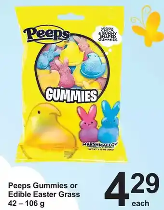 Pharmasave Peeps gummies or edible easter grass offer