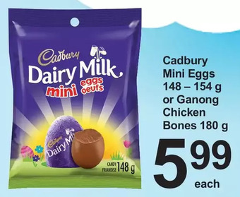 Pharmasave Cadbury mini eggs or ganong chicken bones offer