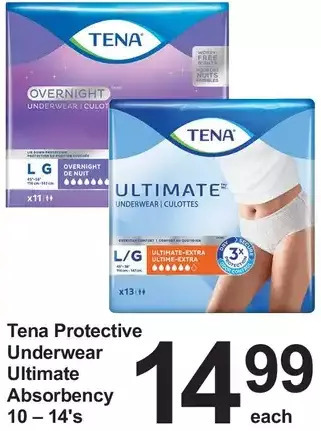Pharmasave Tena protective underwear ultimate absorbency offer