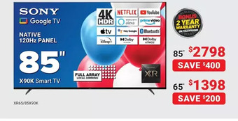 Visions Electronics Sony 65 x90k smart tv | 85 offer