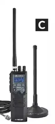 Princess Auto Cobra 40-channel handheld cb radio with antenna offer
