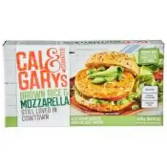 Calgary Co-op Cal & gary's rice & mozzarella vegetarian burgers offer