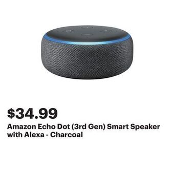 Best Buy Amazon echo dot (3rd gen) smart speaker with alexa - charcoal offer