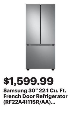 Best Buy Samsung 30 22.1 cu. ft. french door refrigerator (rf22a4111sr/aa) - stainless steel offer