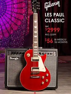Long & McQuade Gibson les paul classic - translucent cherry offer
