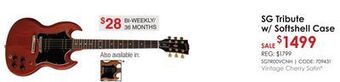 Long & McQuade Gibson sg tribute - vintage cherry satin offer