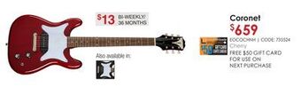 Long & McQuade Epiphone coronet electric guitar - cherry offer