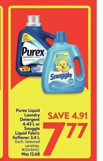 Walmart Purex Liquid Laundry Detergent 4.43 L offer