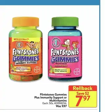 Walmart Flintstones Gummies Plus Immunity Support offer