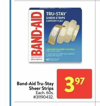 Walmart Band-Aid Tru- Stay Sheer Strips offer