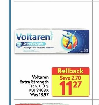 Walmart Voltaren Extra Strength offer