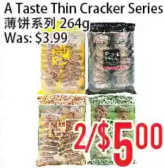 Bestco Food Mart A taste thin cracker series offer