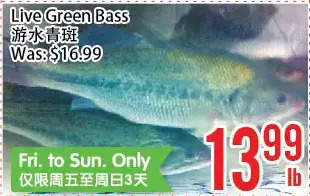 Bestco Food Mart Live green bass offer