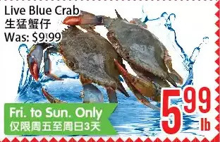 Bestco Food Mart Live blue crab offer