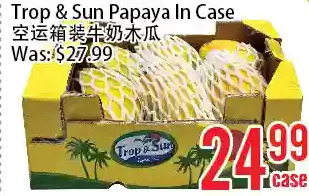 Bestco Food Mart Trop & sun papaya in case offer