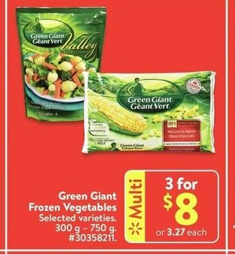 Walmart Green Giant Frozen Vegetables offer