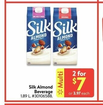 Walmart Silk Almond Beverage offer