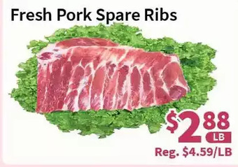 Blue Sky Supermarket Fresh pork spare ribs offer
