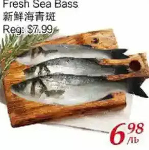 Tone Tai Supermarket Fresh sea bass offer