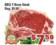 Top Food Supermarket Bbq t-bone steak offer