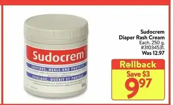 Walmart Sudocream Diaper Rash Cream offer