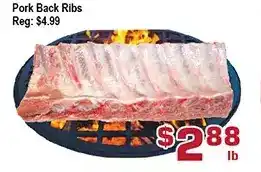 Top Food Supermarket Pork back ribs offer