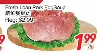 Foody World Fresh lean pork for soup offer