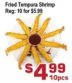 Top Food Supermarket Fried tempura shrimp offer