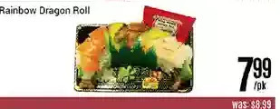 Nations Fresh Foods Rainbow dragon roll offer
