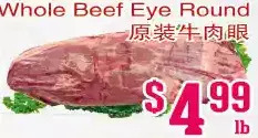 Grant's Foodmart Whole beef eye round offer