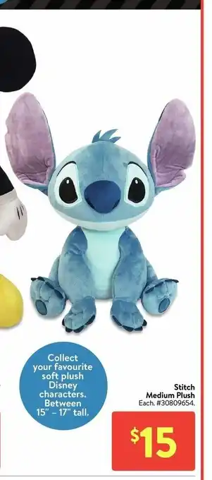 Walmart Stitch Medium Plush offer