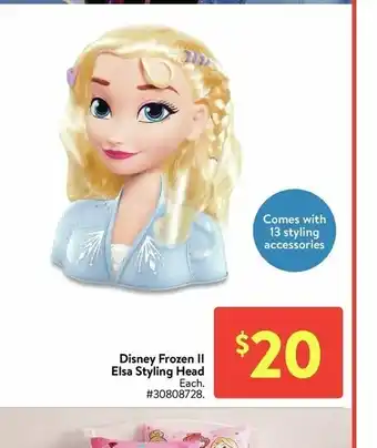 Walmart Disney Frozen ll Elsa Styling Head offer
