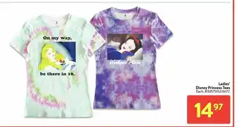 Walmart Ladies' Disney Princess Tees offer