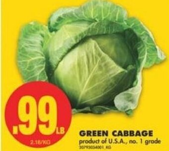 No Frills Green Cabbage offer