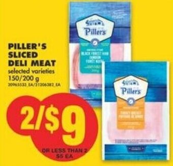 No Frills Piller's Sliced Deli Meat 150/200 g offer