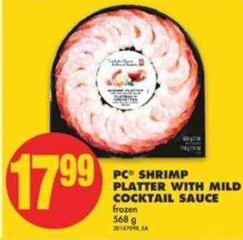 No Frills PC® shrimp Platter with Mild Cocktail Sauce 568 g offer