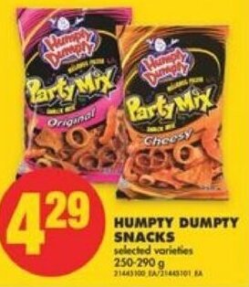 No Frills Humpty Dumpty Snacks 250-290 g offer