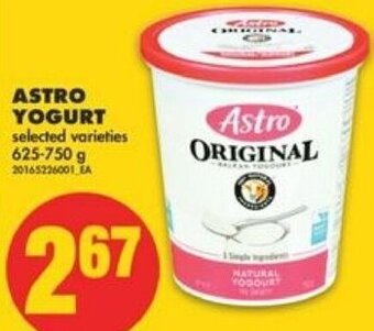 No Frills Astro Yogurt 625-750 g offer
