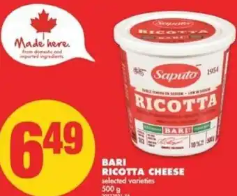 No Frills Bari Ricotta Cheese 500g offer