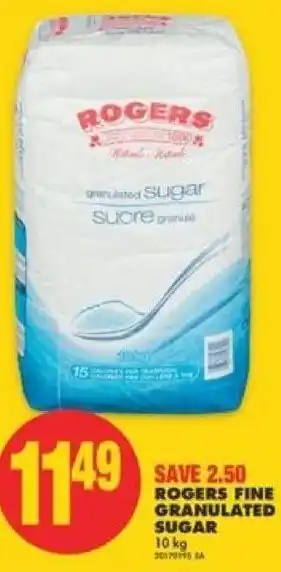 No Frills Rogers Fine Granulated Sugar 10kg offer