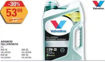 NAPA Auto Parts Advanced full synthetic oil offer
