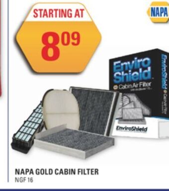 NAPA Auto Parts Cabin filter offer