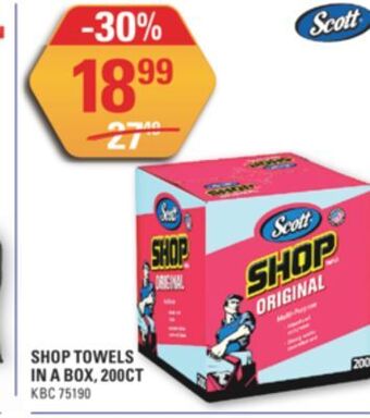 NAPA Auto Parts Shop towels in a box offer