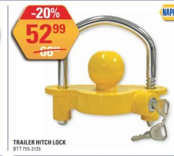 NAPA Auto Parts Trailer hitch lock offer