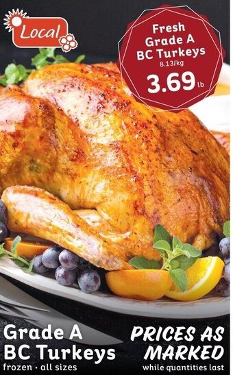 IGA Grade A BC Turkeys offer