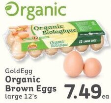 IGA GoldEgg Organic Brown Eggs offer