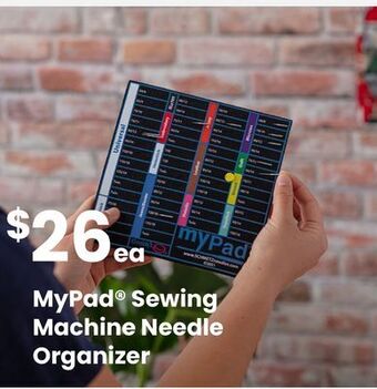 Fabricland Mypad® sewing machine needle organizer offer