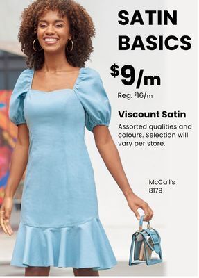 Fabricland Viscount satin offer