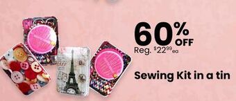 Fabricland Sewing kit in a tin offer